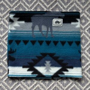 Turtlefur Western Pattern Fleece Neck Warmer - Teal, Navy, Gray